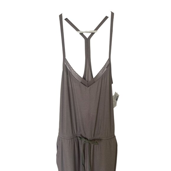 Beyond Yoga Strappy Back Jumpsuit In Oysht Grey - Picture 3 of 8